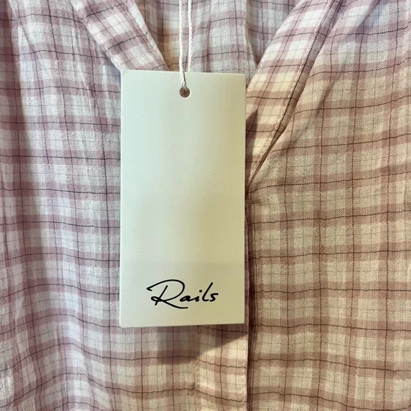 Rails Alena Top in Soft Rose Check (L) - Picture 13 of 14